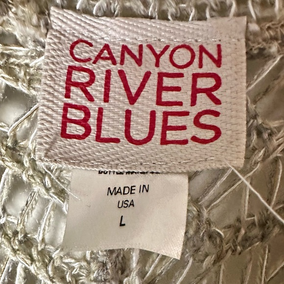 CANYON RIVER BLUES Boho Crochet Midi Vest Women’s Size Large - Picture 5 of 12